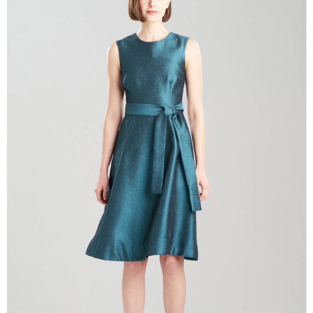 Natori Textured Jacquard Fit & Flare Dress, Size 14